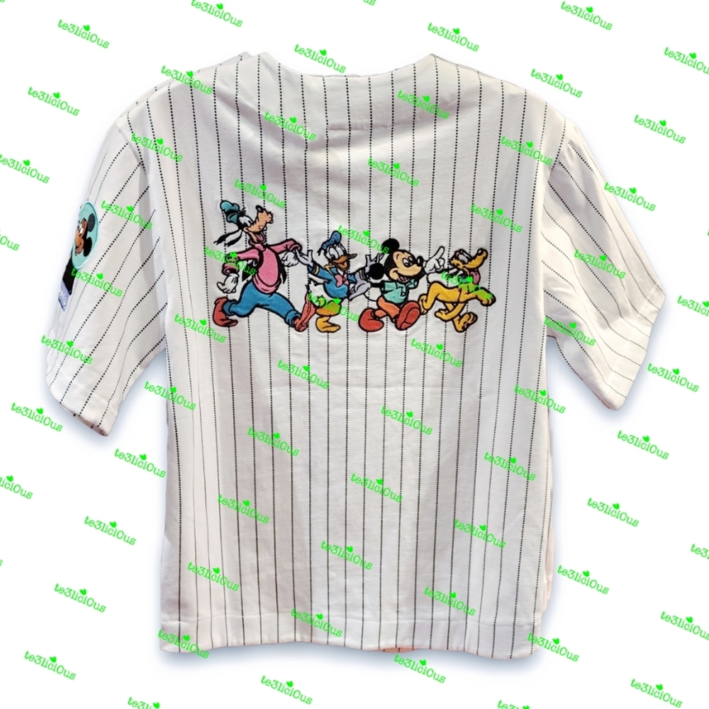 DISNEY PARKS RETRO MICKEY AND FRIENDS BASEBALL JERSEY - Picture 2 of 6